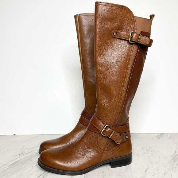 New! Naturalizer June Brown Knee High Riding Boot 6M - Picture 1 of 15